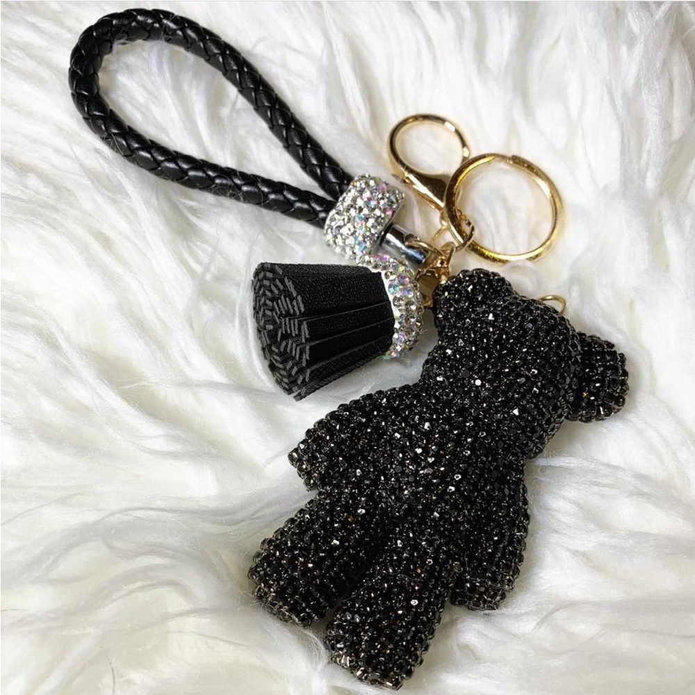 Rhinestone Bear Key Chain